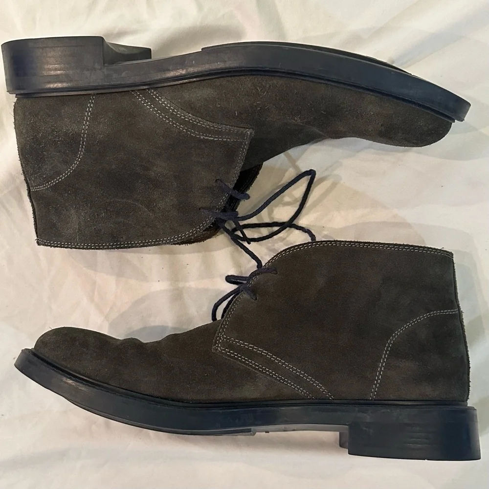 To Boot New York Adam Derrick Men’s Gray Suede Derby Chukka Boot Lace Up Sz 9